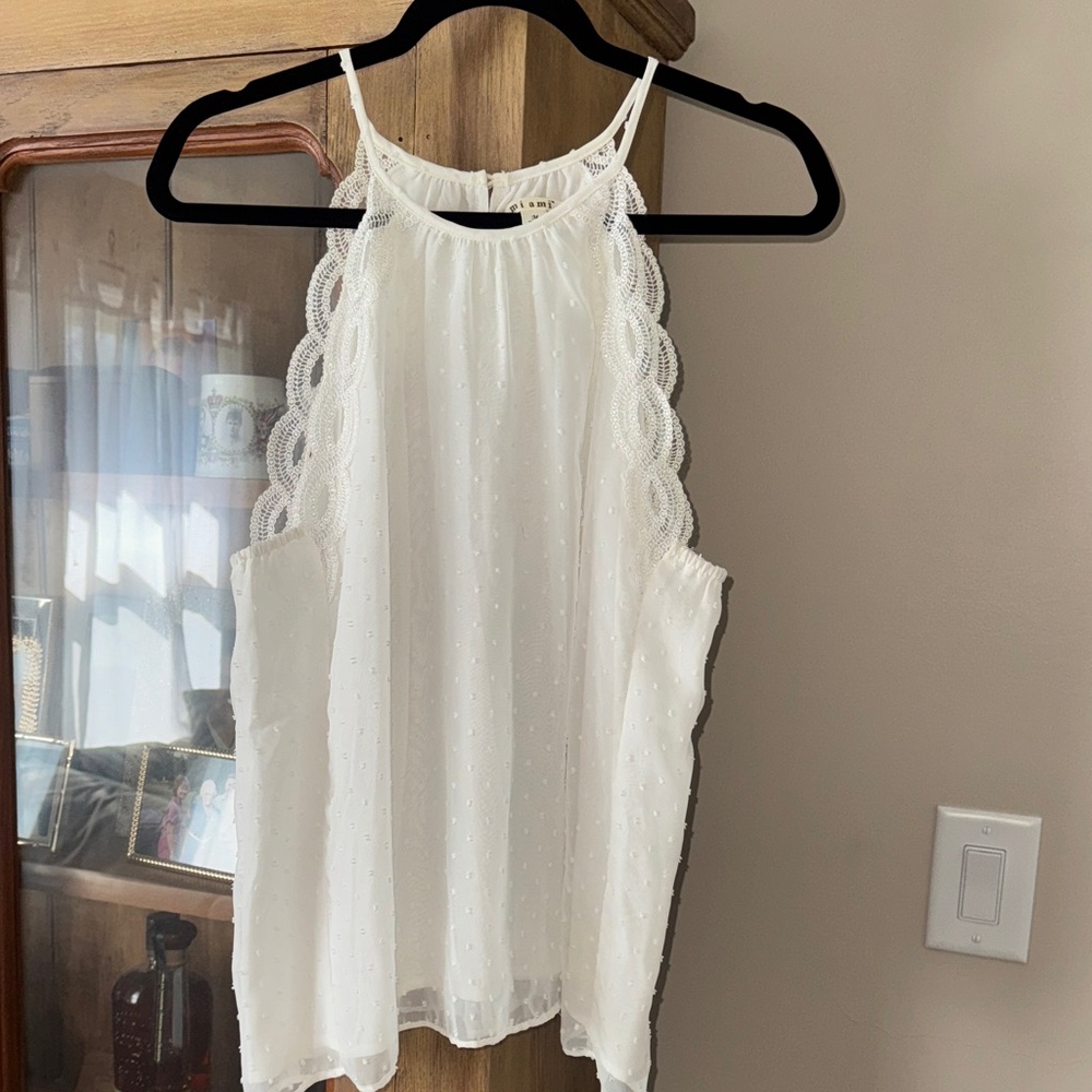 Miami White Lace Camisole Top